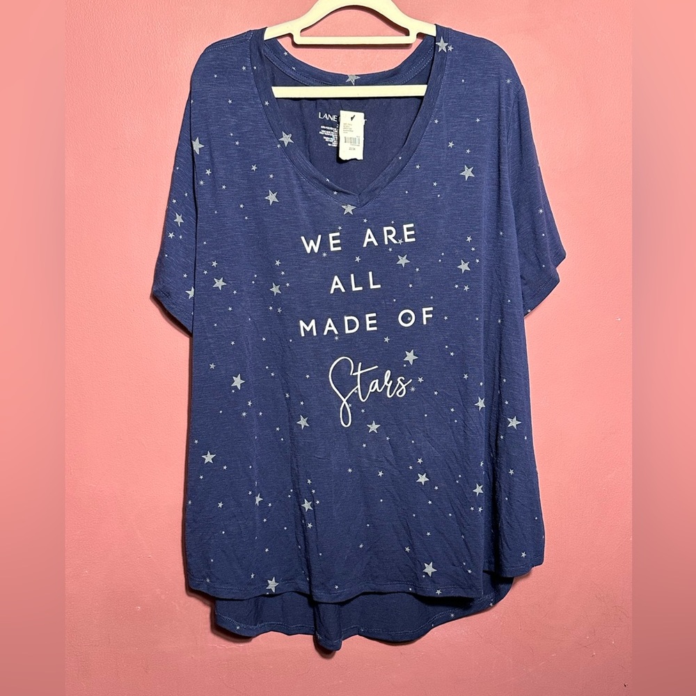 💙 Lane Bryant “We’re All Made of Stars” T-Shirt NWT